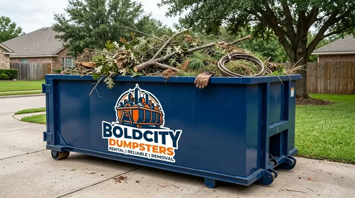 Roll-off dumpster delivery to Amelia Island, FL by Bold City Dumpsters